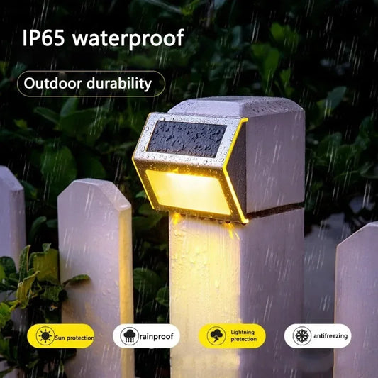 Solar Stainless Steel Step Lights – Waterproof LED Garden Wall Solar Garden Light Peaceful Pleasures Health and Wellness