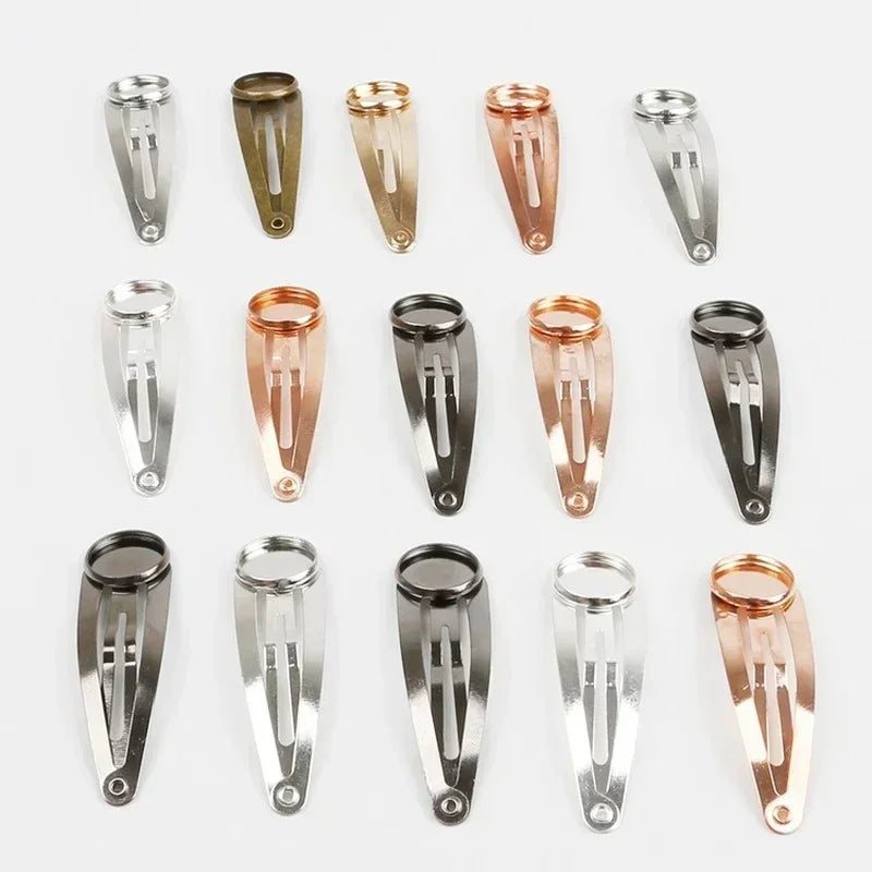 12mm Hairpin Hair Clip Cabochon Base Settings – 10pcs