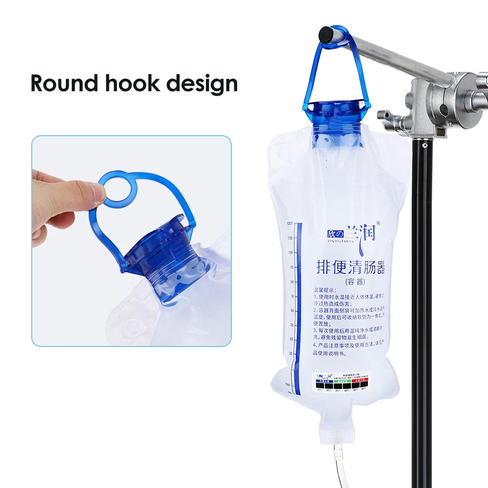 Rectal Enema for Cleaning 1200ml Temperature-sensing Colon Cleanse Enema Bags Safety Health Household Feminine Hygiene Flushing Peaceful Pleasures Health and Wellness