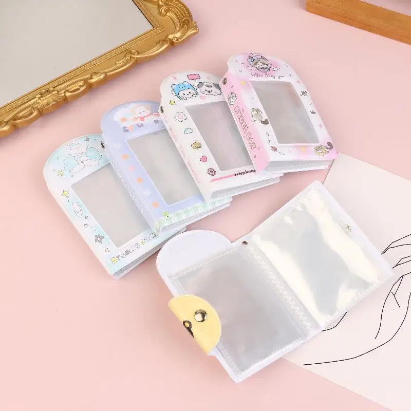 Cartoon 28 Card Slots Photo Card Binder 3-inch Kpop Photo Card Photo Album Postcard Photocards Holder Photocard Binder Idol Peaceful Pleasures Health and Wellness
