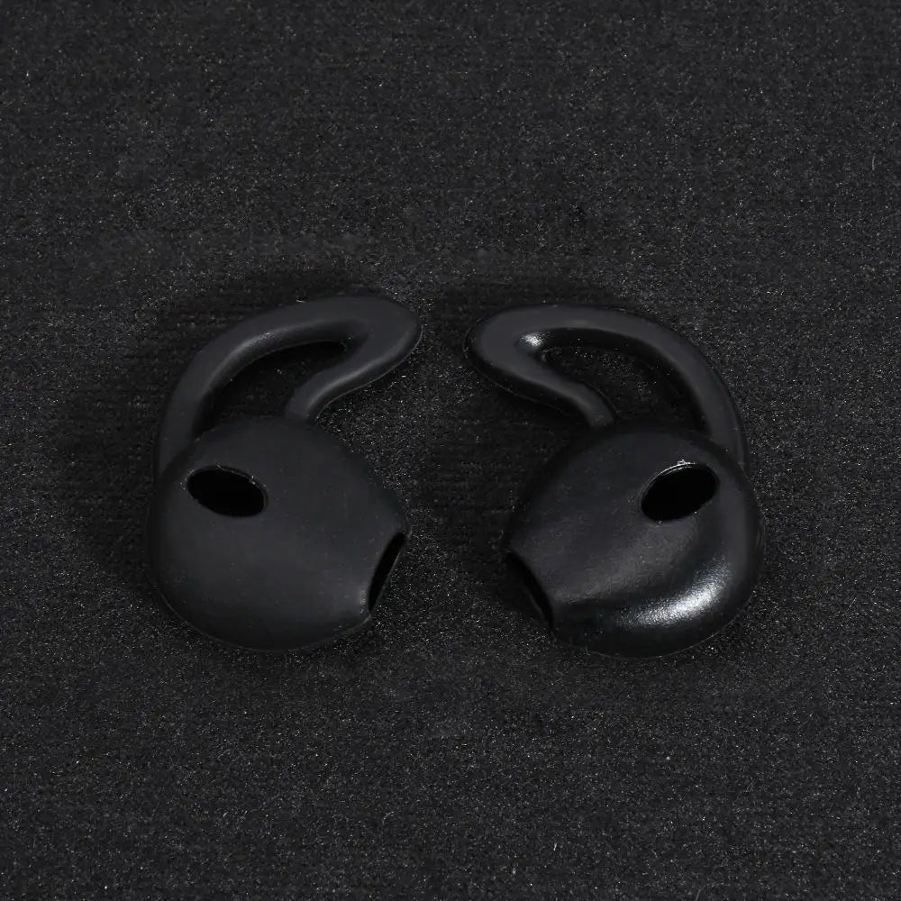 1 Pair Silicone Earphone Holder Anti Drop Prevent Falling Off Silicone Earbud Covers Anti Falling Headphone Pads Yoga Peaceful Pleasures Health and Wellness black