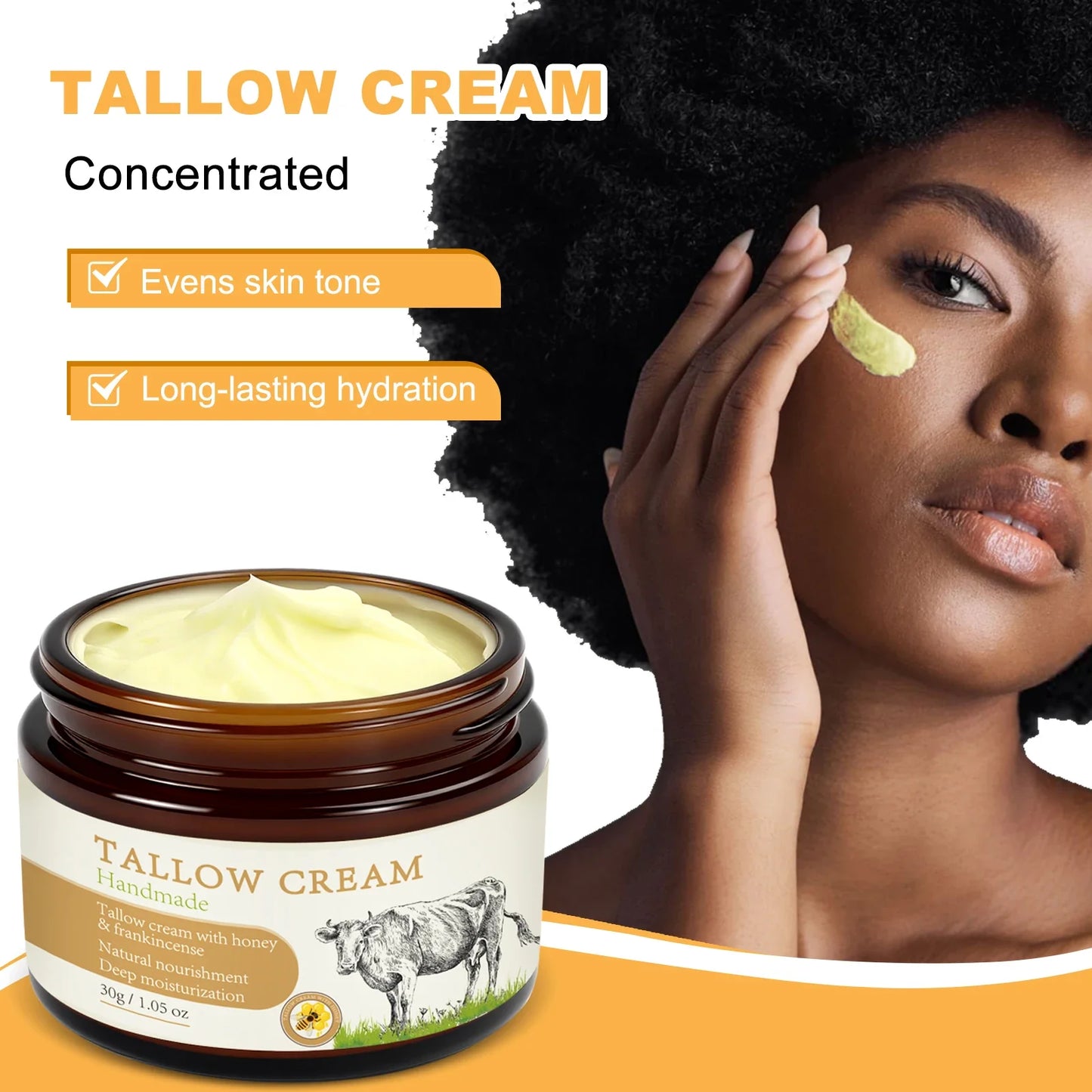 Organic Tallow Balm – Natural Face Moisturizer | YURHERSU 50ml