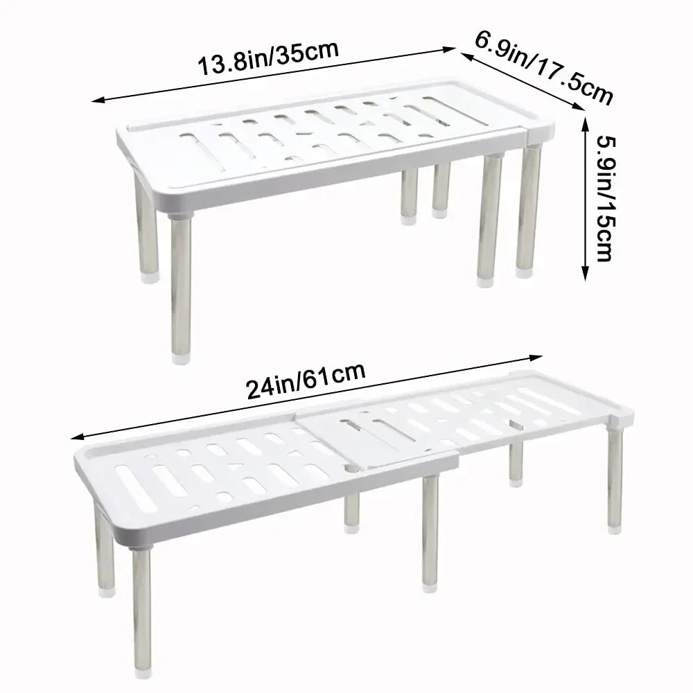 Expandable Shelf Organizer | Adjustable Kitchen Storage Rack
