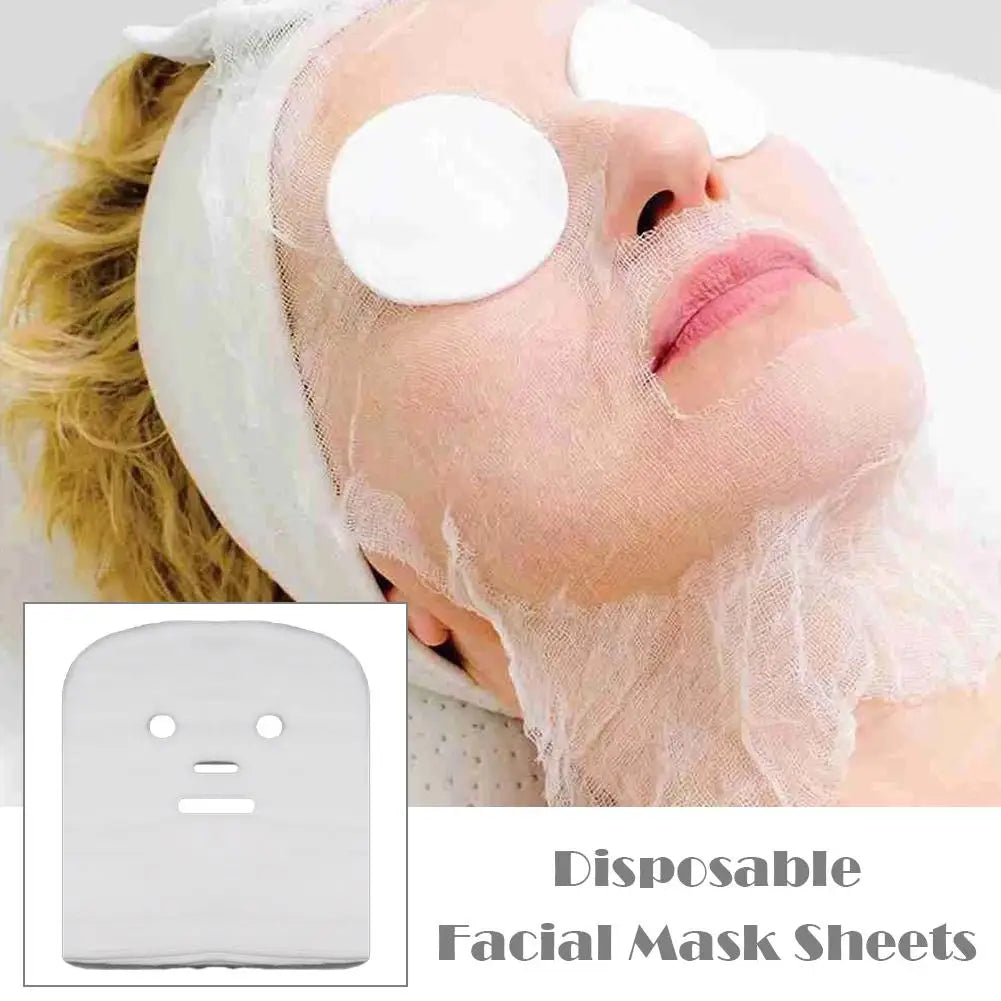 50-Pack Disposable Facial Gauze Sheets – Soft Face Mask Sheets
