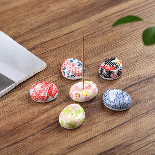 Cherry Blossom Incense Burner Home Ceramic Decor Stick Holder Aromatherapy Censer Office Teahouse Ornament Home Decor 방향제 Peaceful Pleasures Health and Wellness
