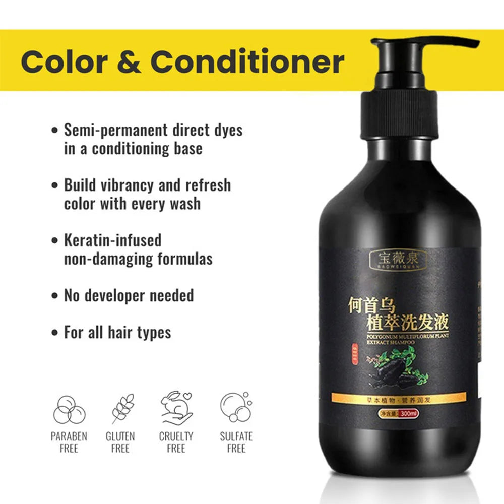 Herbal Polygonum Shampoo – Oil & Dandruff Control, 300ml Peaceful Pleasures Health and Wellness
