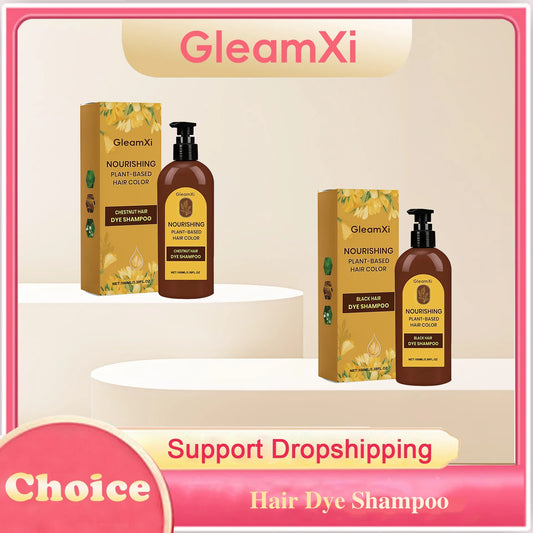 Hair Dye Shampoo Natural Black Chestnut Color Even Coloring Repair Gray White Hair Smoothing Nourishing Instant Coloring Shampoo Peaceful Pleasures Health and Wellness