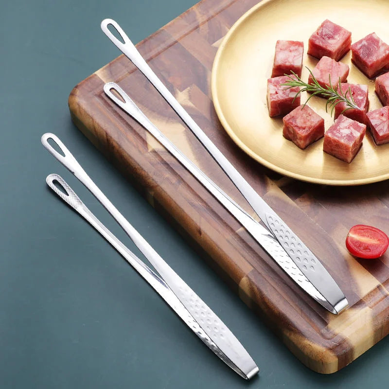 Stainless Steel BBQ Tongs | Outdoor Camping Grill Clip BBQ Cooking Tongs Peaceful Pleasures Health and Wellness