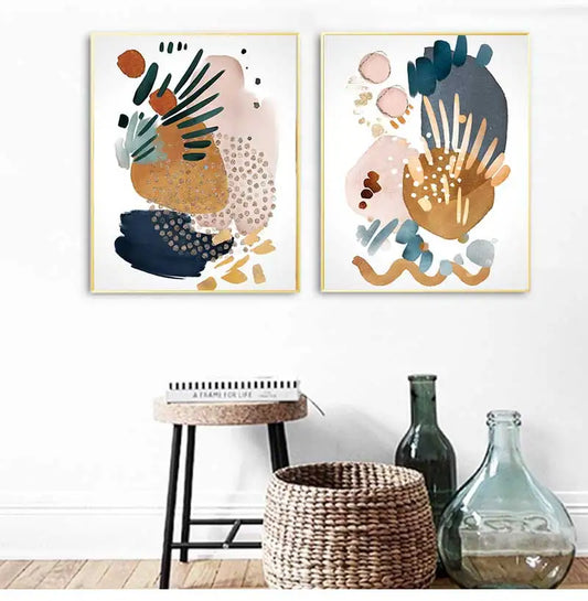 Abstract Geometric Lines Canvas Wall Art | Modern Home Decor Canvas Wall Art Peaceful Pleasures Health and Wellness