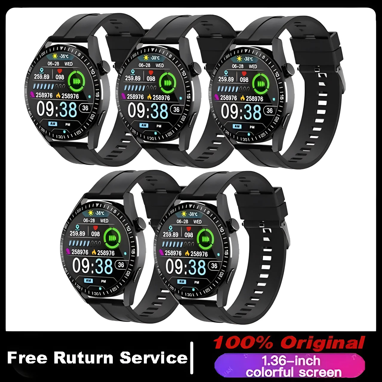 Pro Smart Watch Men Women AMOLED 420*420 HD Screen Heart Rate Bluetooth Call Waterproof relojes inteligentes SmartWatch 2023 Peaceful Pleasures Health and Wellness 5Bk NEW GT3
