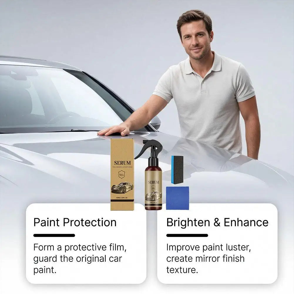 Car Ceramic Coating Kit Cleaning Maintenance Paint Protection Anti Scratch Hydrophobic Shine Long Lasting For All Cars Home Peaceful Pleasures Health and Wellness