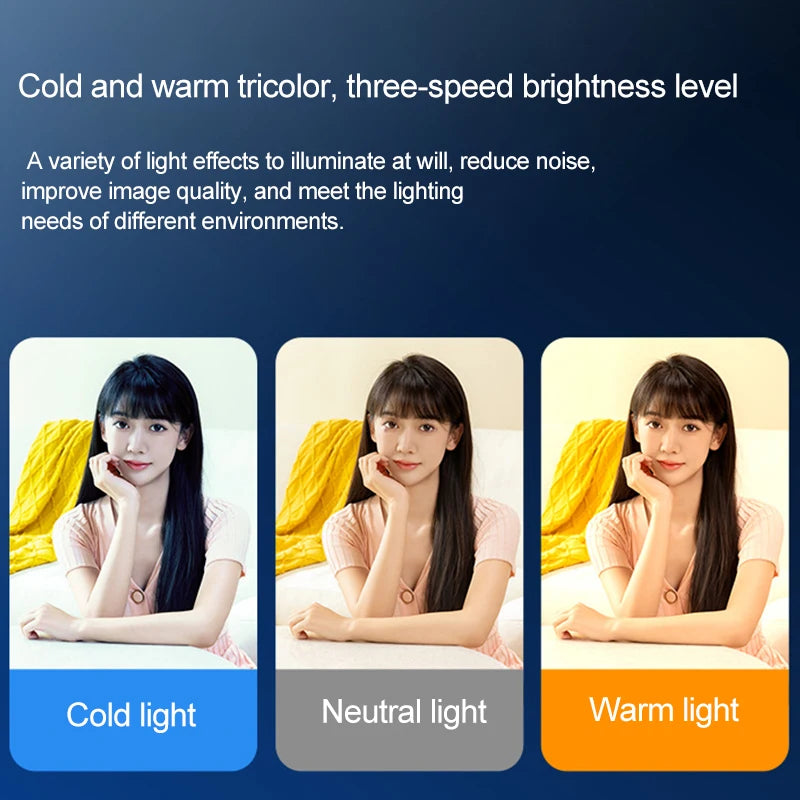 Mobile Phone Full-color RGB Fill Light Portable Led Light Ring With Tripod Selfie Led Light Photography Video Shooting Light Peaceful Pleasures Health and Wellness