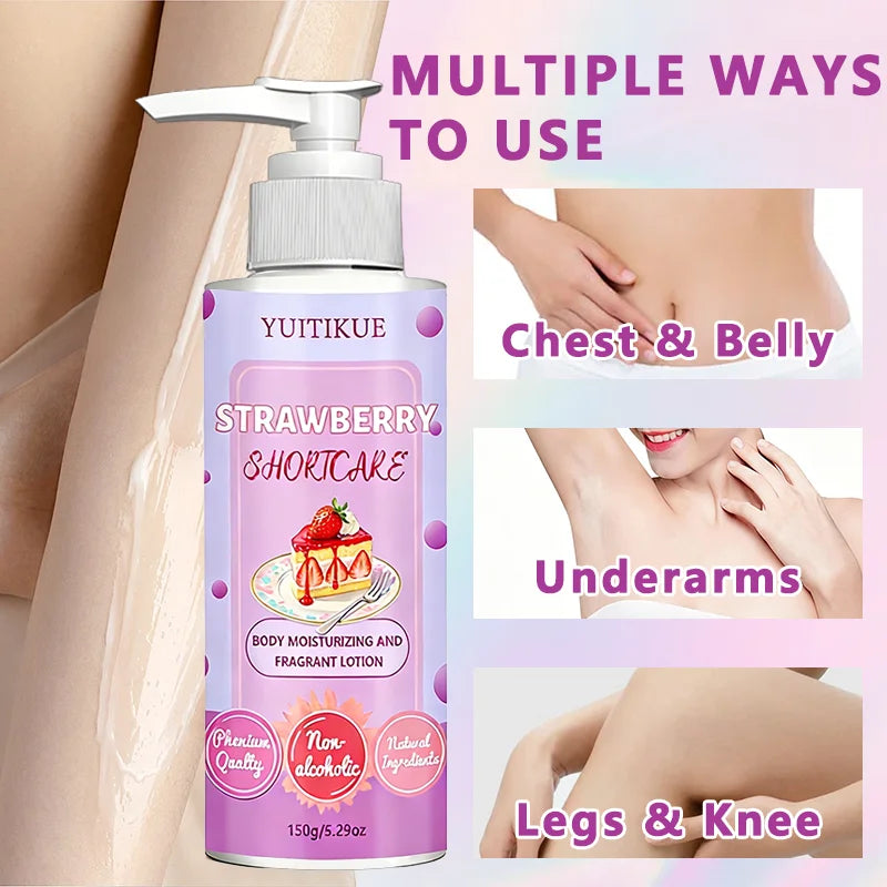 YUITIKUE Strawberry Body Lotion – Hydrating & Moisturizing Cream Body Lotion Cream Peaceful Pleasures Health and Wellness