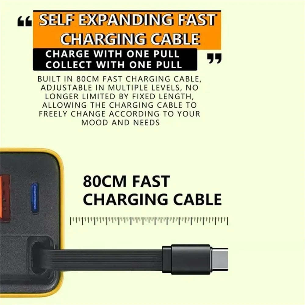 80W GaN Fast Wall Charger with USB-C Cable | iPhone & Android