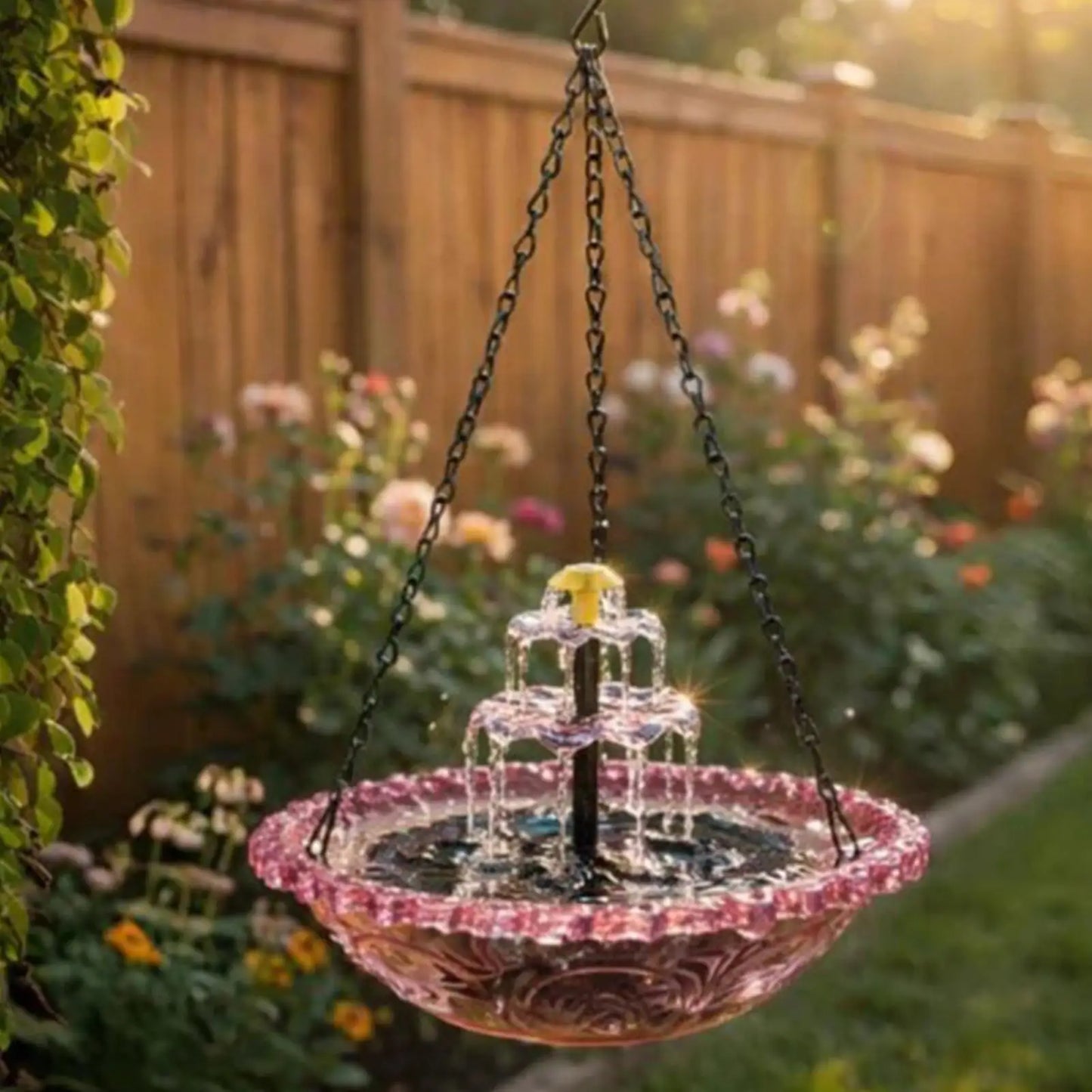 Solar Bird Bath Outdoor Hummingbird Water Bowl Hummingbird Bathing Bowl For Garden Patio Backyard Front Yard Balcony Deck Peaceful Pleasures Health and Wellness