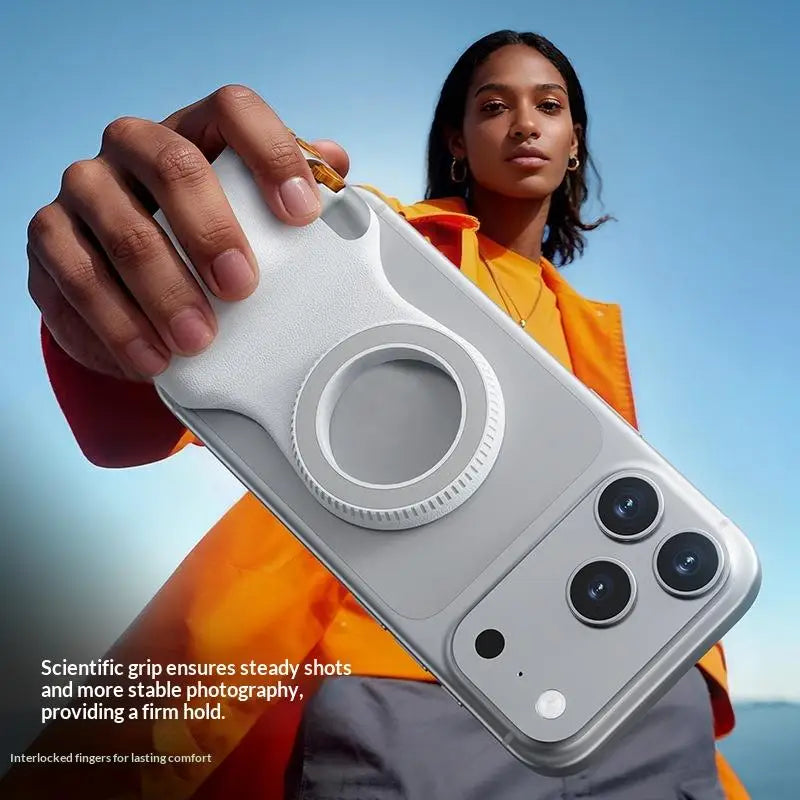 Magnetic Phone Camera Grip with Fill Light & Remote Shutter