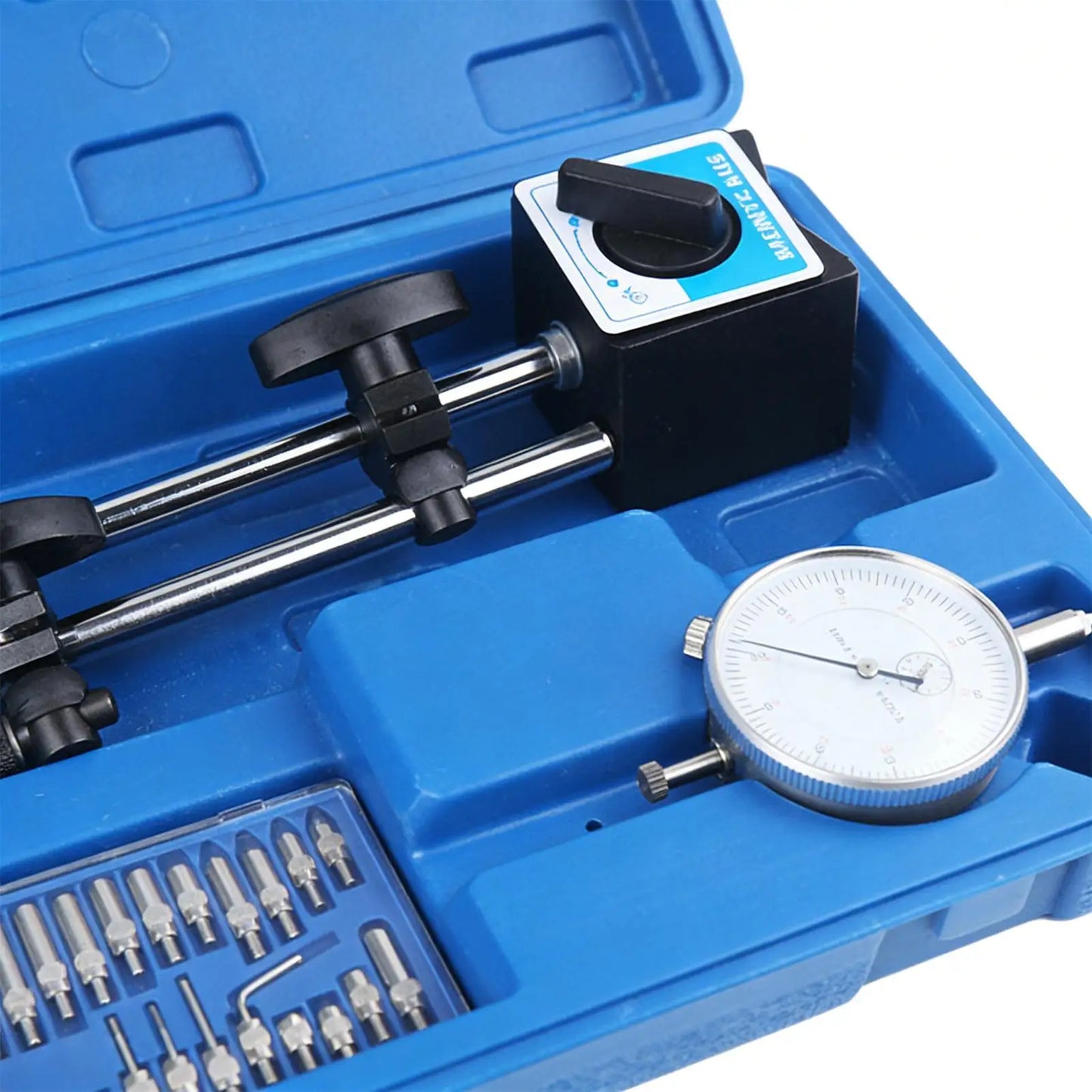 Dial Indicator Magnetic Base Long Arm 0-1" Precision Gauge