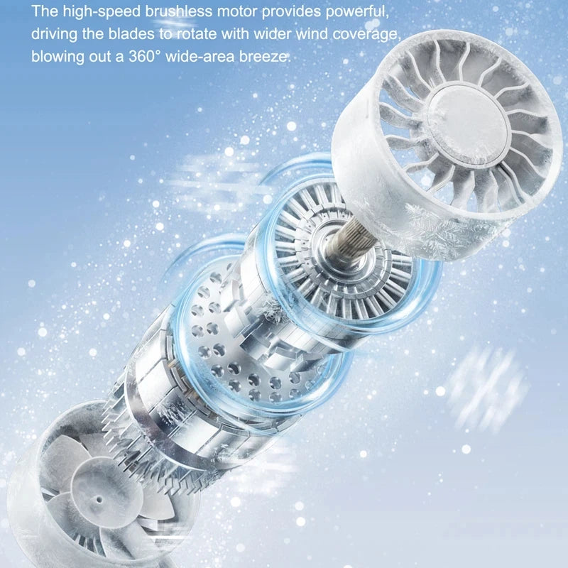 Portable Clip Fan with Soft 360° Flexible Hose Cooling Device Rechargeable Adjustable Speed Perfect for Picnics Beach Offices Peaceful Pleasures Health and Wellness