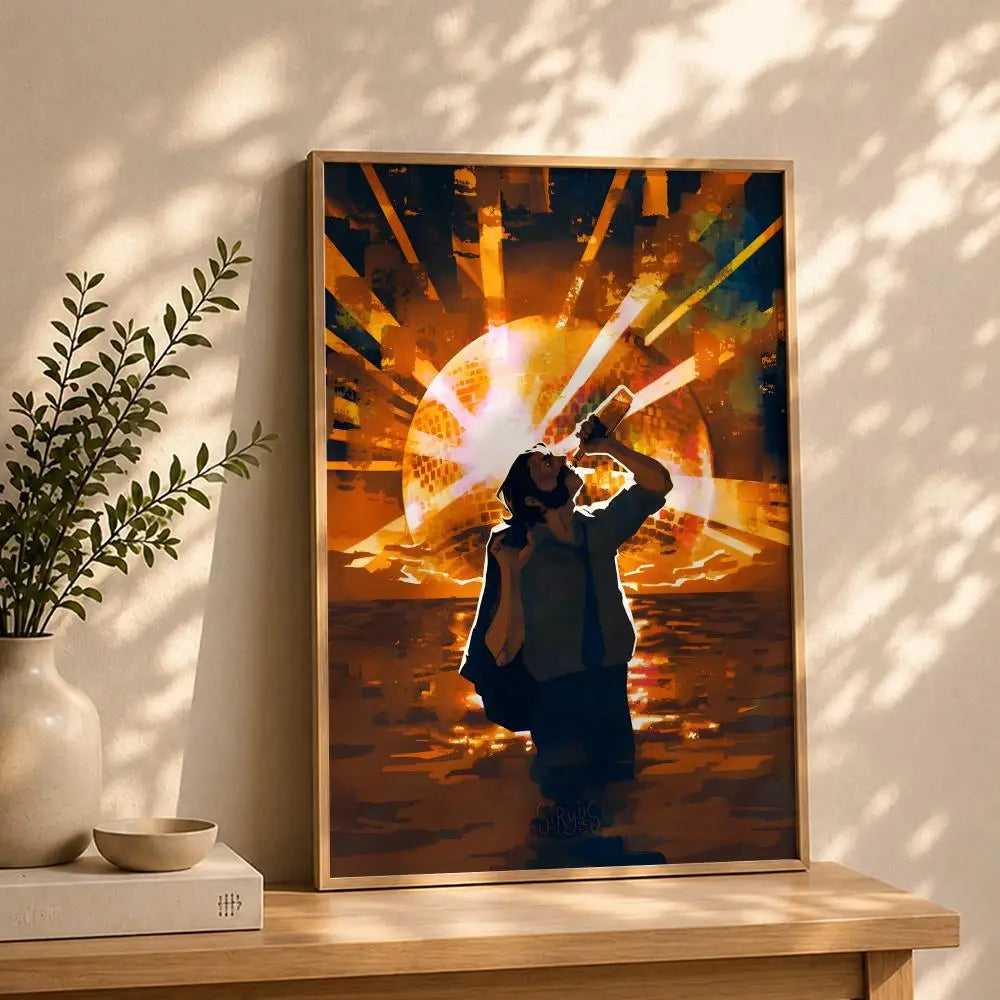 Game D-Disco ElysiumS Poster HD Self Adhesive Waterproof Wall Art Ideal for Home Office Dorm Bedroom Great Gift Peaceful Pleasures Health and Wellness White5 21X30cmNoframe