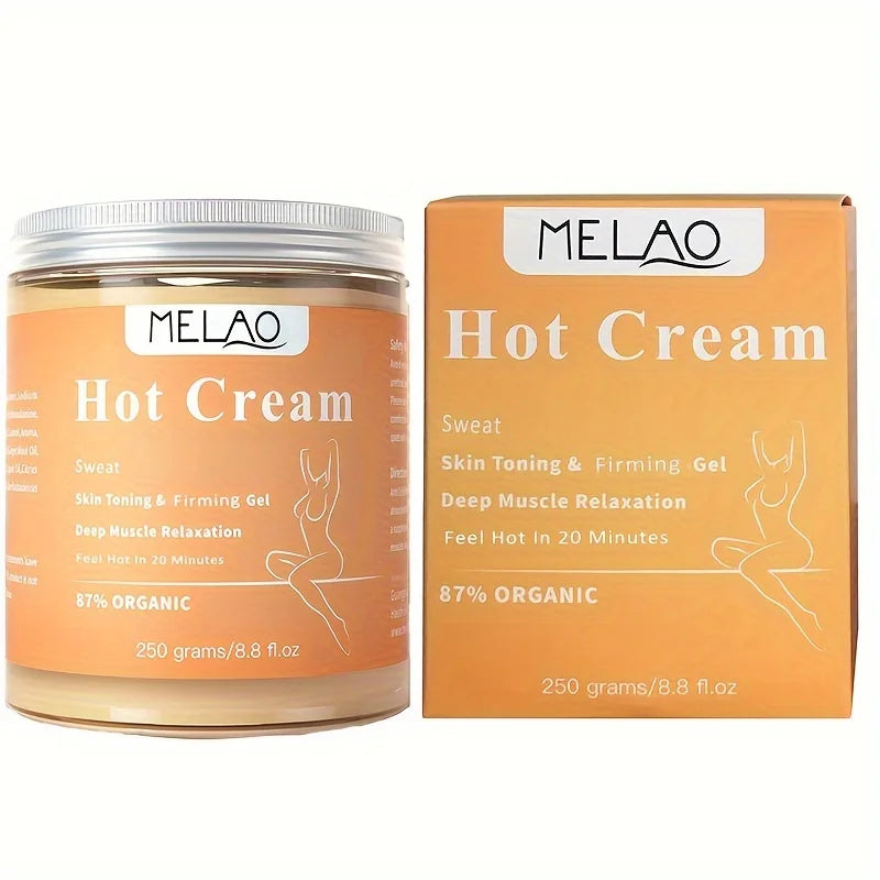 MELAO Hot Cream Gel – 87% Organic Anti-Cellulite Slimming Lotion