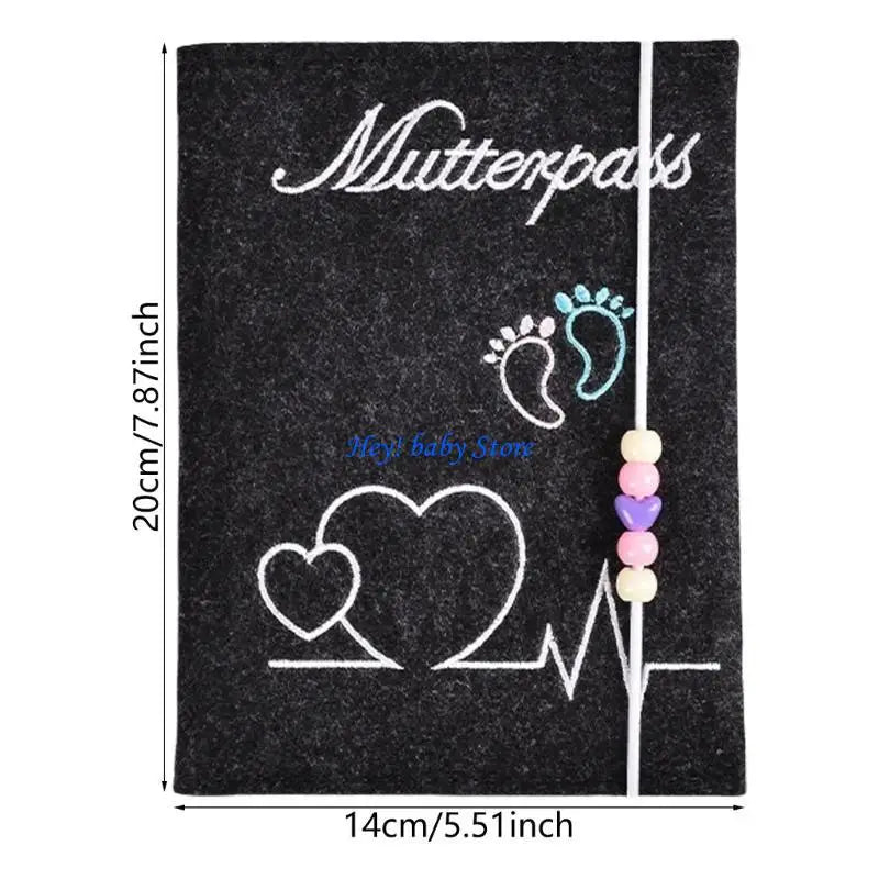Felt Pregnancy Document Organiser | Maternity Card & Scan Holder