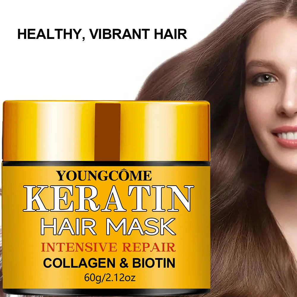 Hair Repairs Hair Mask Biotin Collagen Keratin Treatment Hairs Conditioner Hair Essential Oil Nourishing for Dry Damaged Peaceful Pleasures Health and Wellness