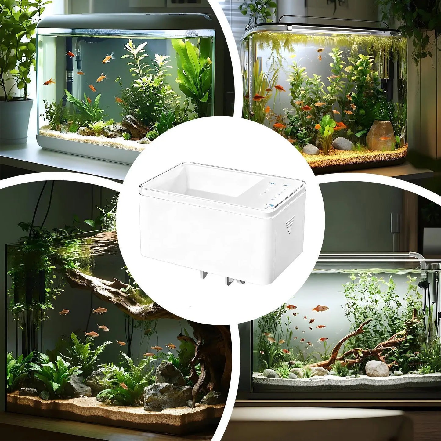 Automatic Fish Feeder For Aquarium Adjustable Battery Powered Tank Food Dispenser Automatic Betta Fish Feeder For Freshwater Peaceful Pleasures Health and Wellness