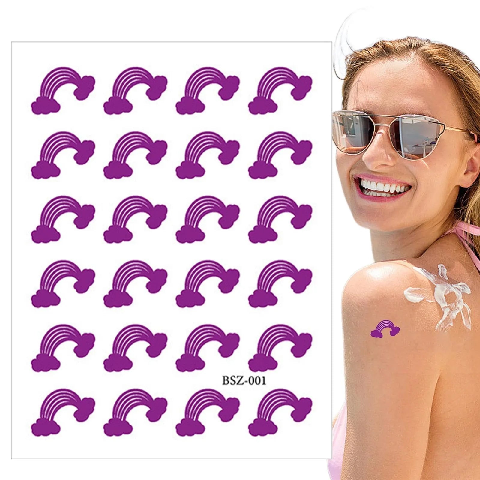 24Pcs UV Stickers For Sunscreen UV Detecting Patches UV Sunscreen Protector Facial Sun Block Patch UV Dots Sun Sticker Test Peaceful Pleasures Health and Wellness A