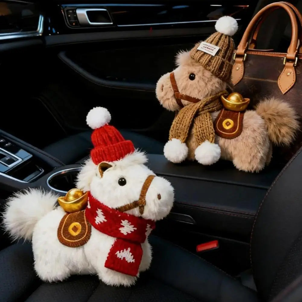 Plush Pony Keychain | Lucky Horse Charm Bag & Car Accessory