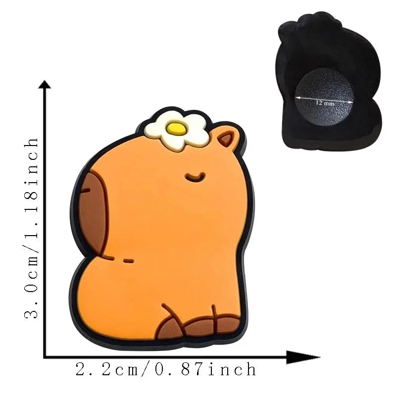 Cute Capybara Shoe Charms – PVC Animal Pins for Kids & Adults
