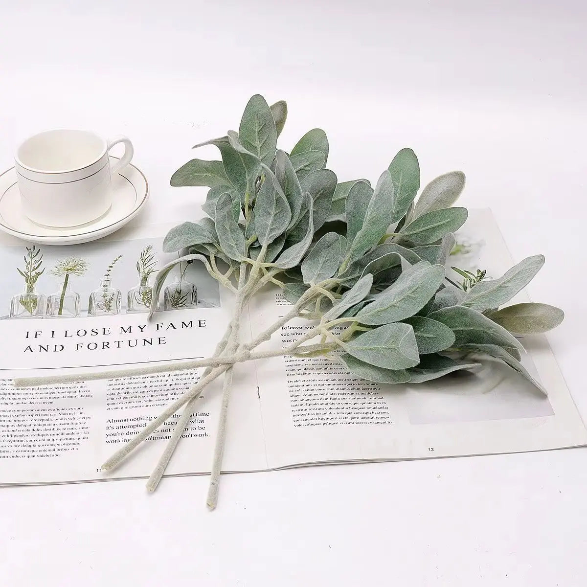 Velvet Rabbit Ear Grass Artificial Plants | Wedding & Home Decor
