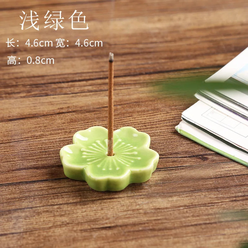 Ceramic Cherry Blossom Incense Holder Wax Melt Burner Aromatherapy