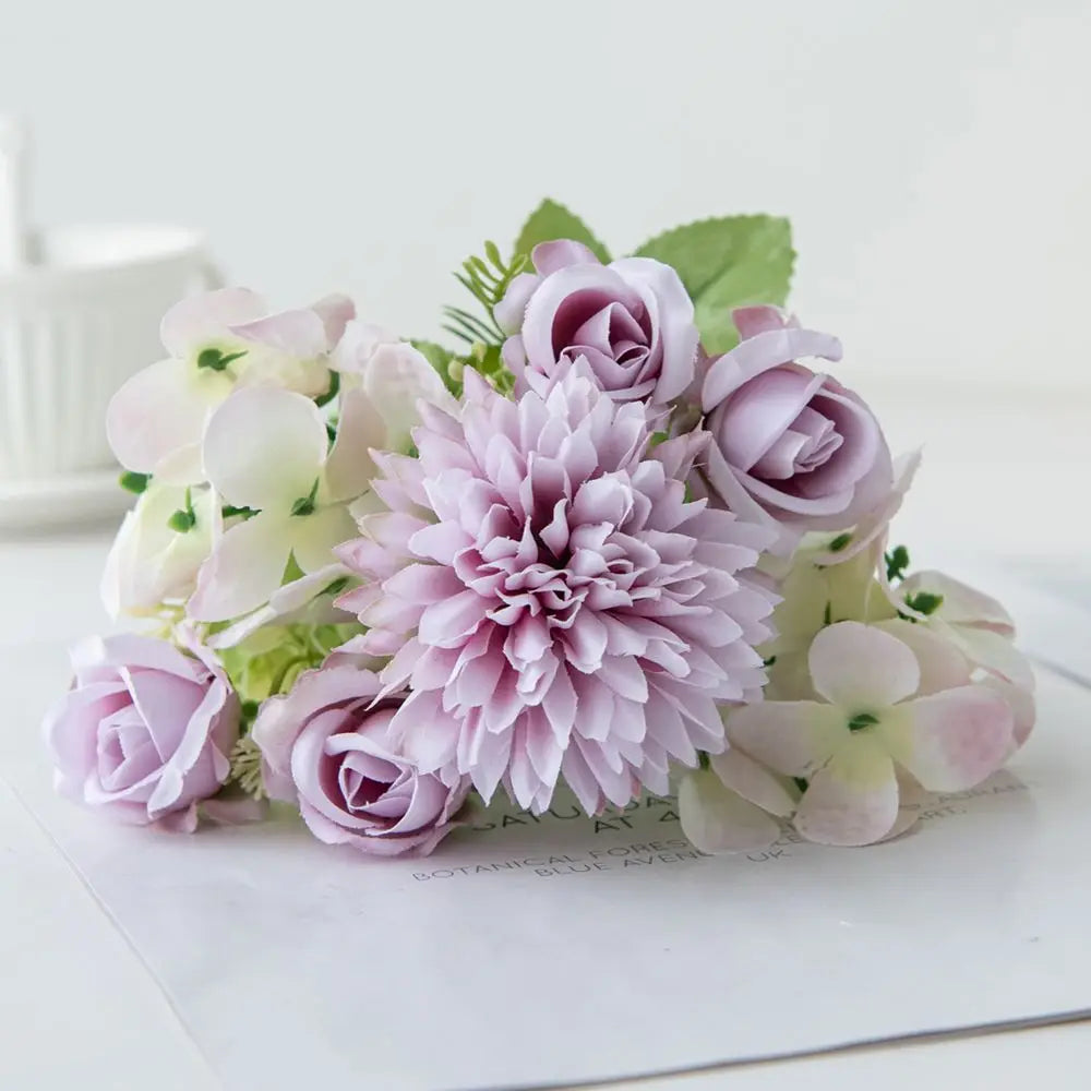 Artificial Silk Rose Bouquet for Wedding & Home Decor