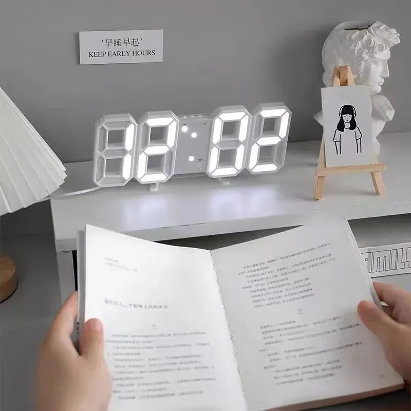 LED Digital Wall Clock – Alarm, Temp & Date | Modern Decor LED Wall Clock Peaceful Pleasures Health and Wellness