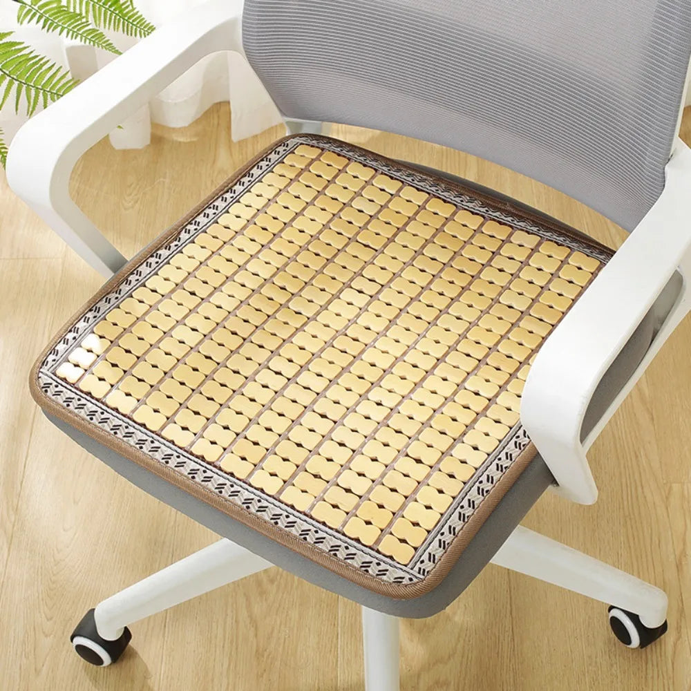 Bamboo Cool Seat Mat – Breathable Car Chair & Sofa Cushion