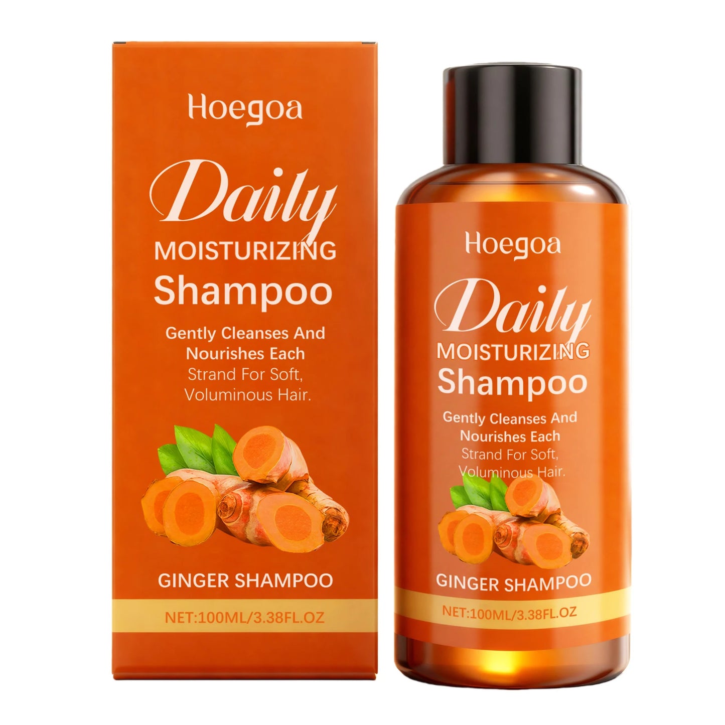 Ginger Shampoo Thicken Volumizing Shampoo Repair Damaged Hair Conditioner Anti Hair Loss Hair Regrowth Cleansing Scalp Hair Care Peaceful Pleasures Health and Wellness 100ml Shampoo