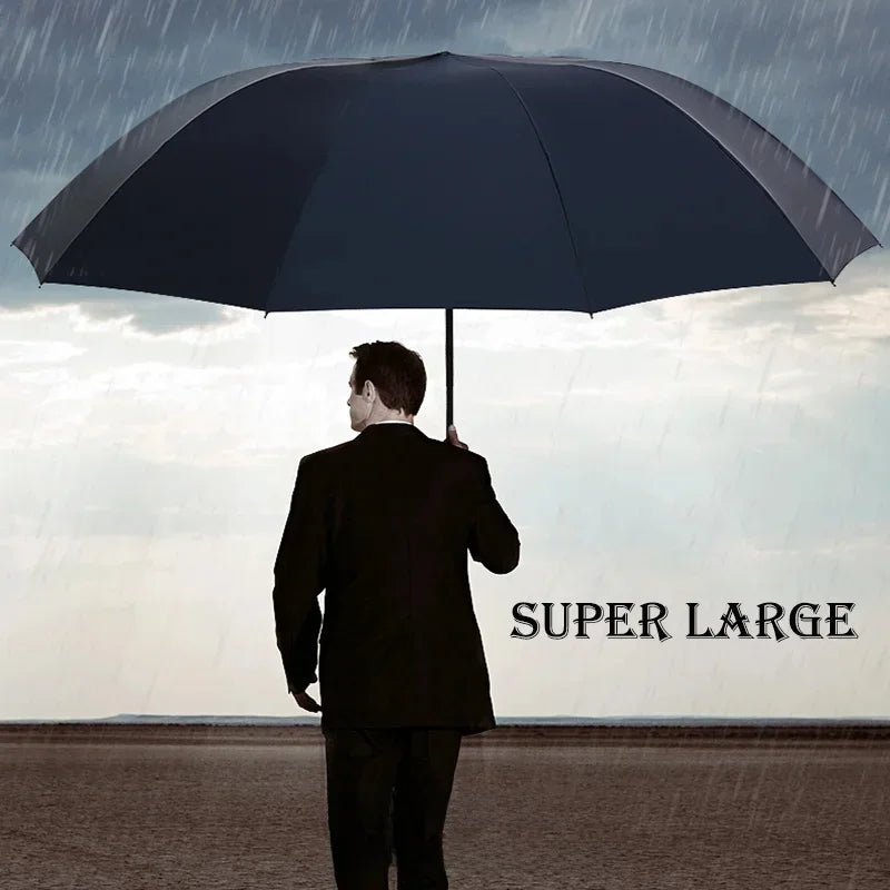 130cm Large Windproof Umbrella | 10-Bone Frame, UPF 40+