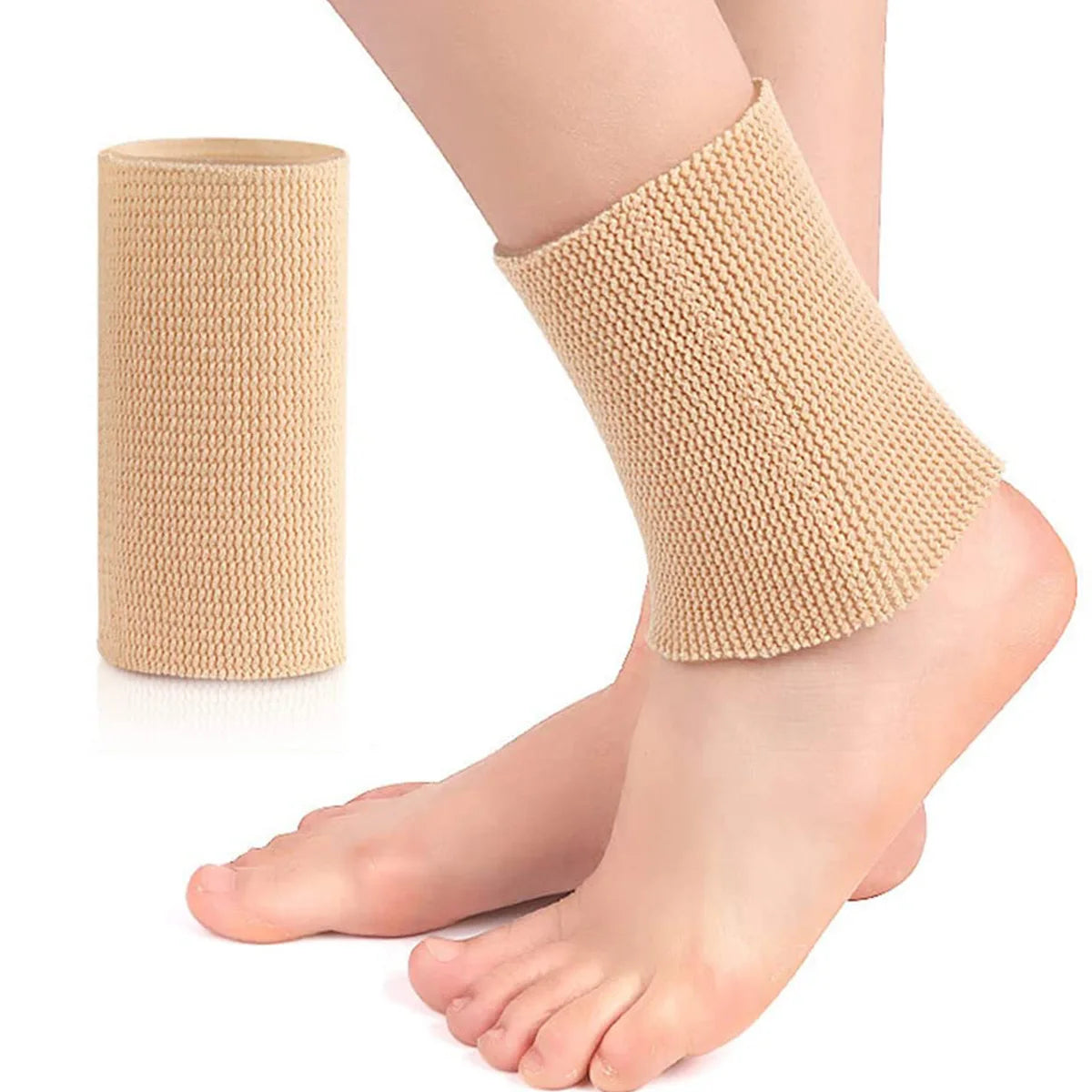 1 Piece Sports Ankle Support Brace with Elastic Compression, Heel Protection Sleeve Peaceful Pleasures Health and Wellness Skin