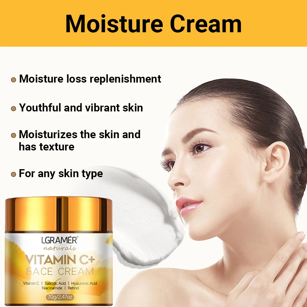 SUYARUN Hyaluronic Acid & Honey Vitamin C Face Cream - Brightening Anti-Aging Moisturizer, Hydrating Day/Night Cream for Skin. Peaceful Pleasures Health and Wellness