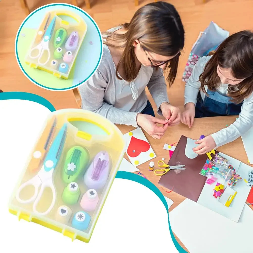8pcs Creative Hole Punch Set Children's Hole Punch Scrapbooking Paper Punch Greeting Card Craft (Fixed pattern and random color) Peaceful Pleasures Health and Wellness
