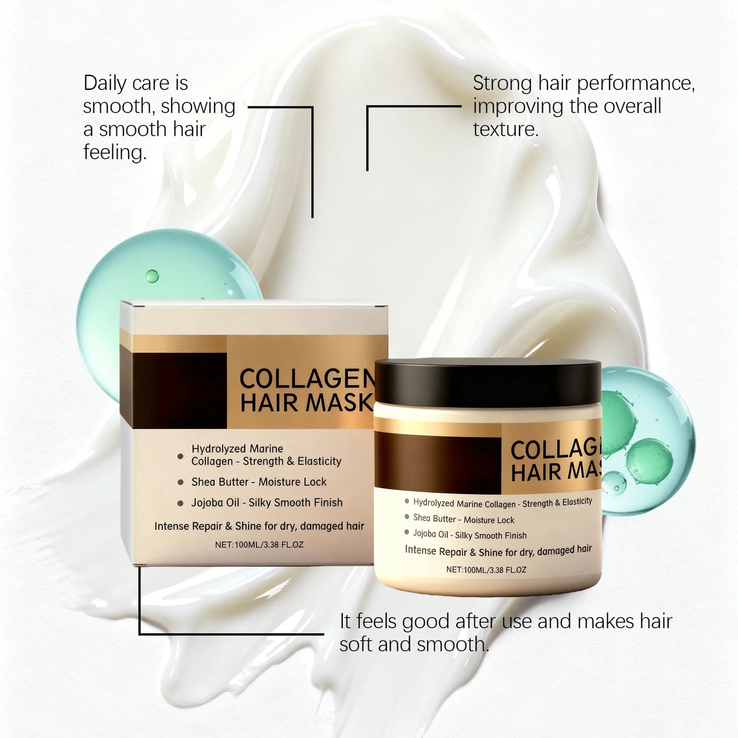 Eelhoe Collagen Hair Mask – Deep Repair for Dry & Frizzy Hair
