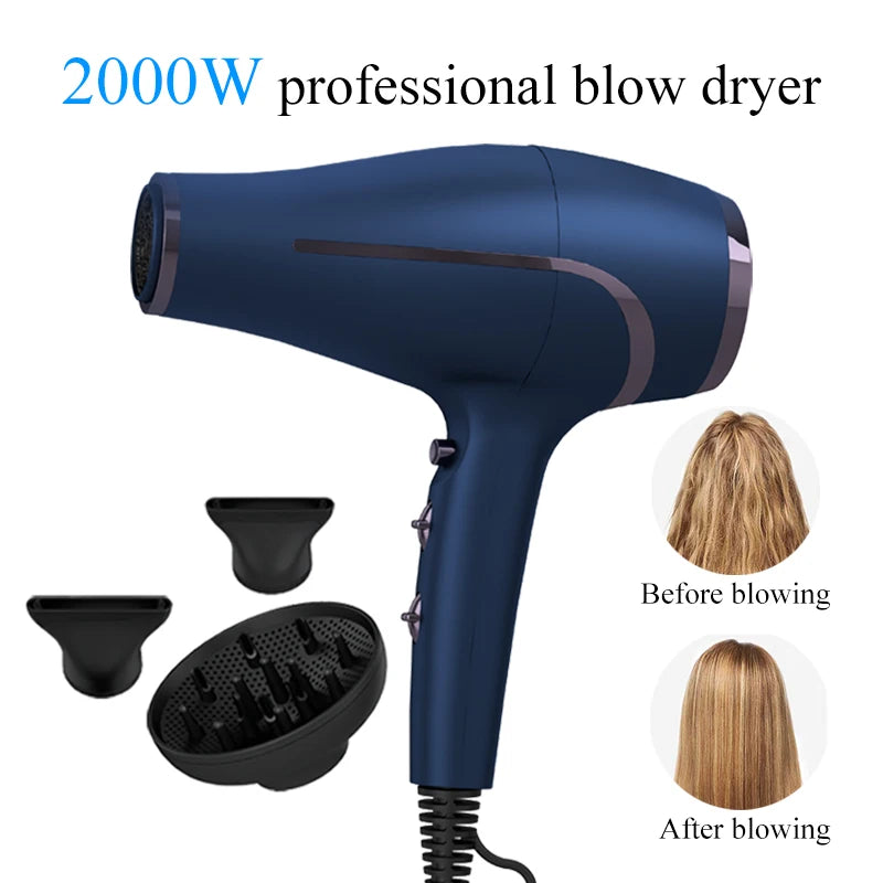 Professional Salon Hair Dryer High-Power Quick Drying Hair Negative Ion Salon Styling Appliance Diffuser Blow Dryer for Women Peaceful Pleasures Health and Wellness