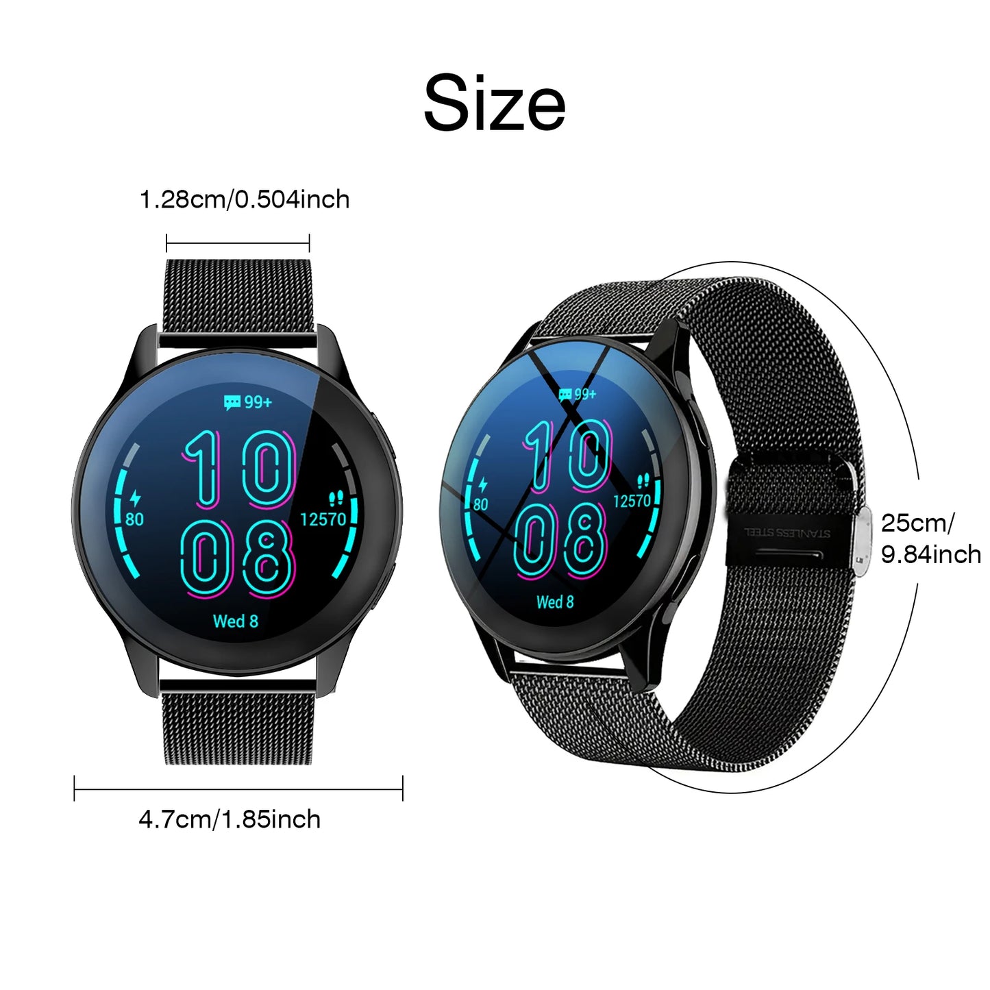 LOMAXFR T2 Pro 1.28" Smart Watch – Calls, Fitness & HD Display