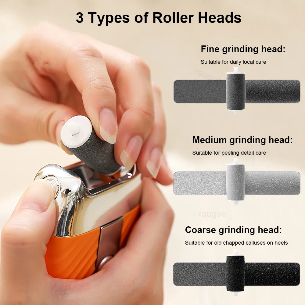 Electric Foot Grinder Portable Electric Callus Remover for Feet Foot Exfoliation Sander Rechargeable Electric Foot File Pedicure Peaceful Pleasures Health and Wellness