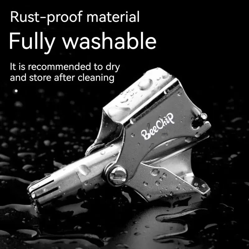 Washable Portable Ear Hair Trimmer Cleaning Without Rusting Painless Nose Hair Trimming Men'S Portable Electric Shaver Low Noise Peaceful Pleasures Health and Wellness