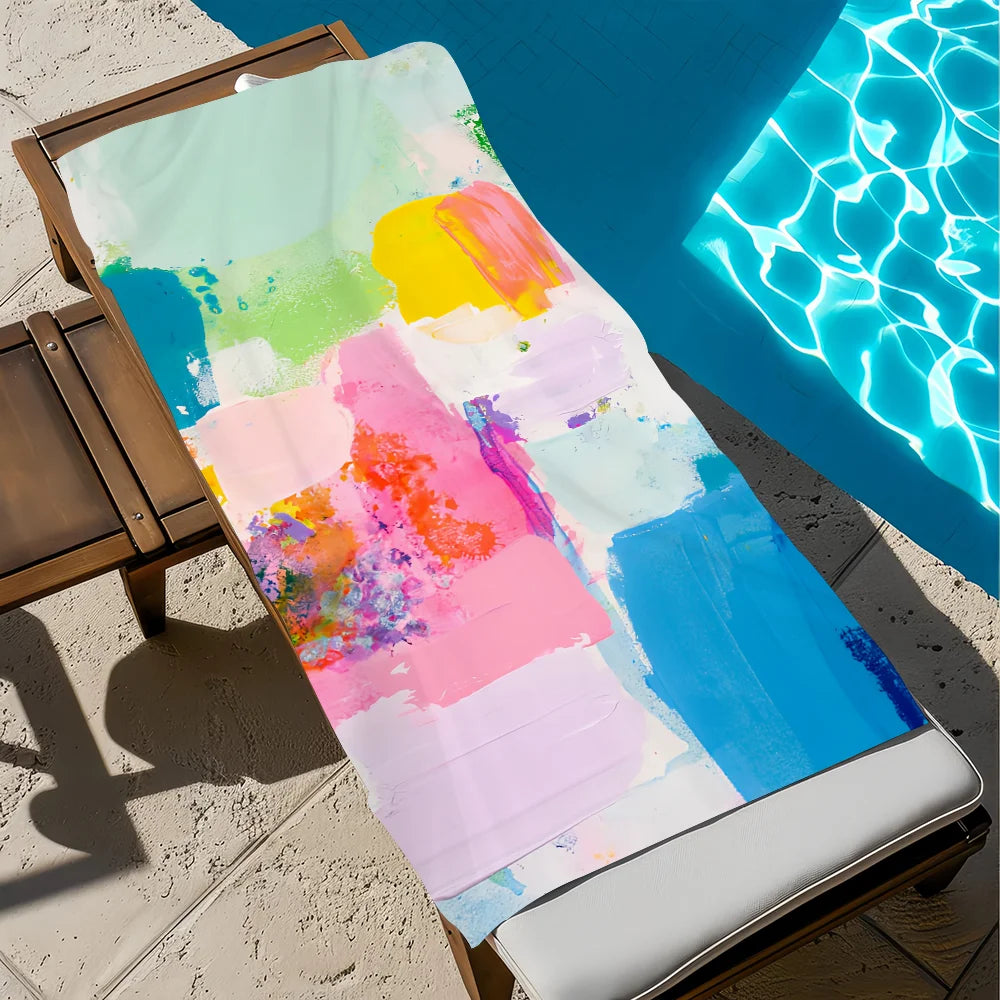 Quick-Dry Cushion Pattern Beach Towel | Soft, Lightweight Quick-Dry Beach Towel Peaceful Pleasures Health and Wellness z2 STJ40x70CM