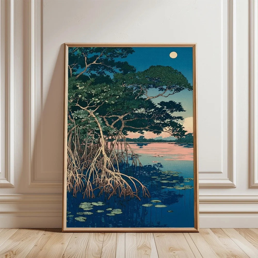 Japanese Tree Art Canvas Printing Japanese Home Decoration Digital Download Living Room Bedroom Wall Art Decoration Gift Poster Peaceful Pleasures Health and Wellness DA5588 55x75cm
