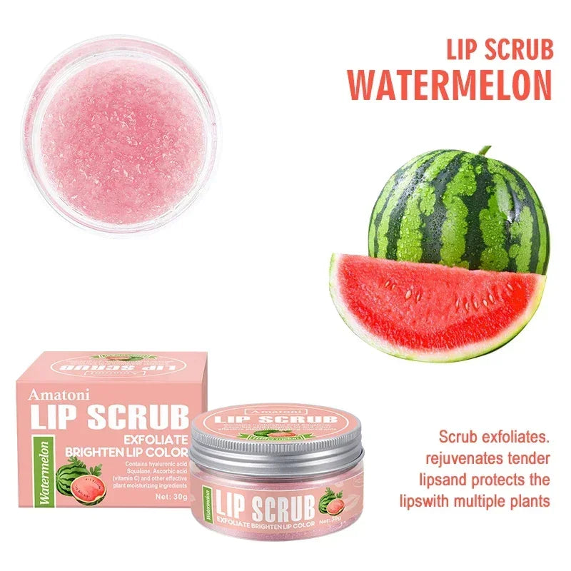 Exfoliating Lip Scrub 30g | Raspberry, Vanilla, Coconut & Watermelon