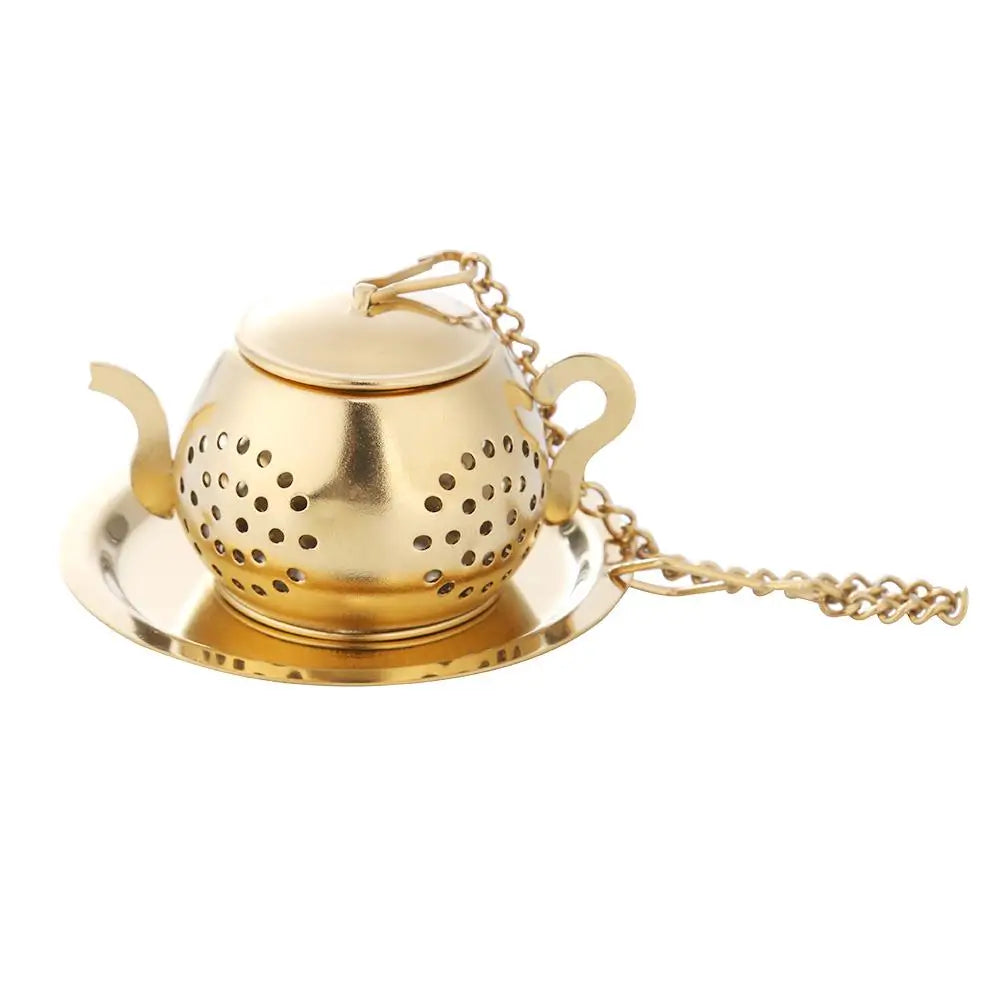 Gold Stainless Steel Tea Infuser – Mug, Cup & Pitcher Use Kitchen Accessories Peaceful Pleasures Health and Wellness
