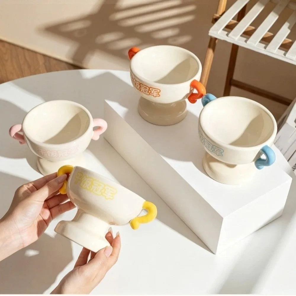 Elevated Ceramic Cat Bowl – Non-Slip Base | Food & Water